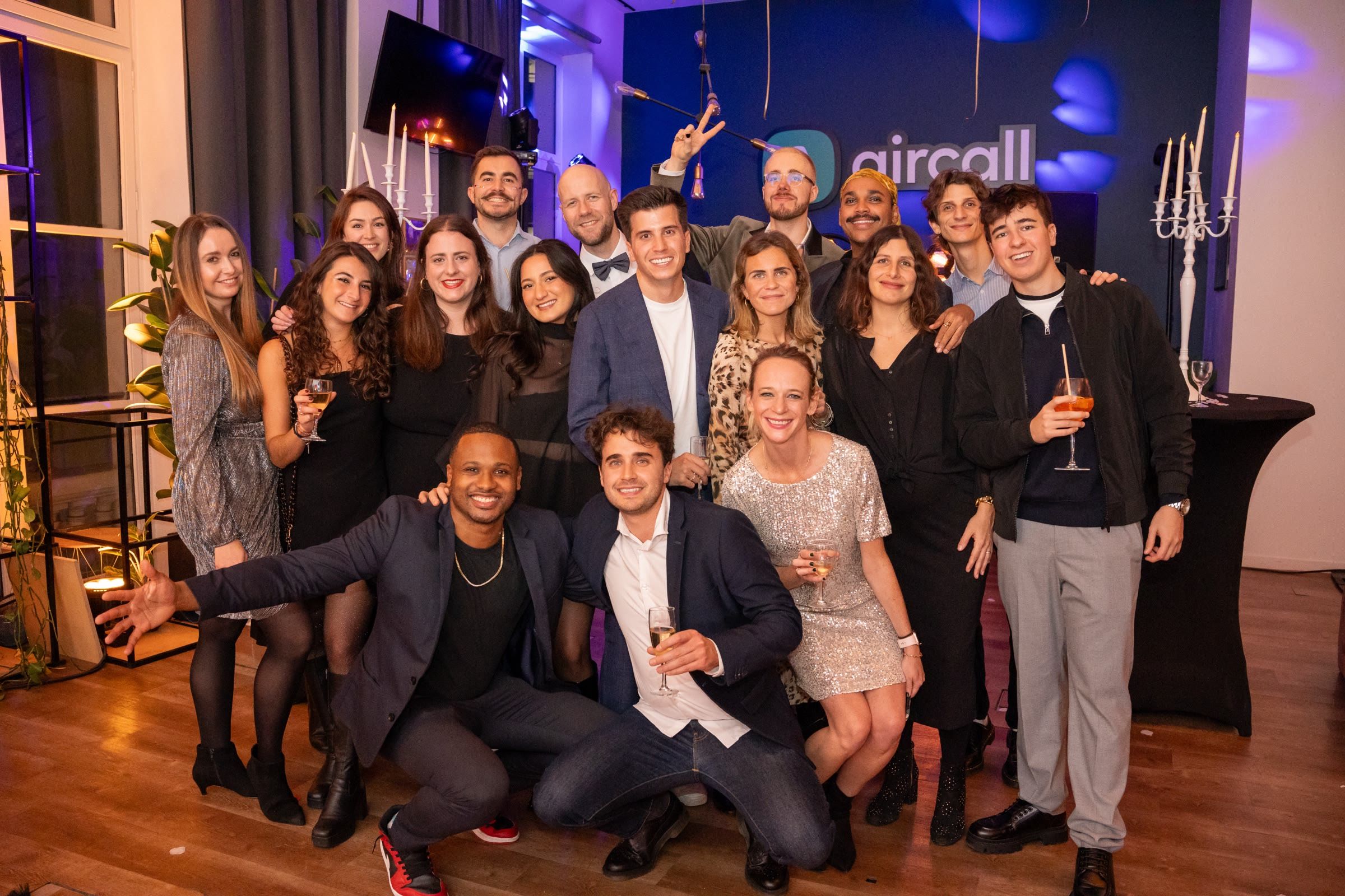 Photo de groupe de l'équipe Aircall